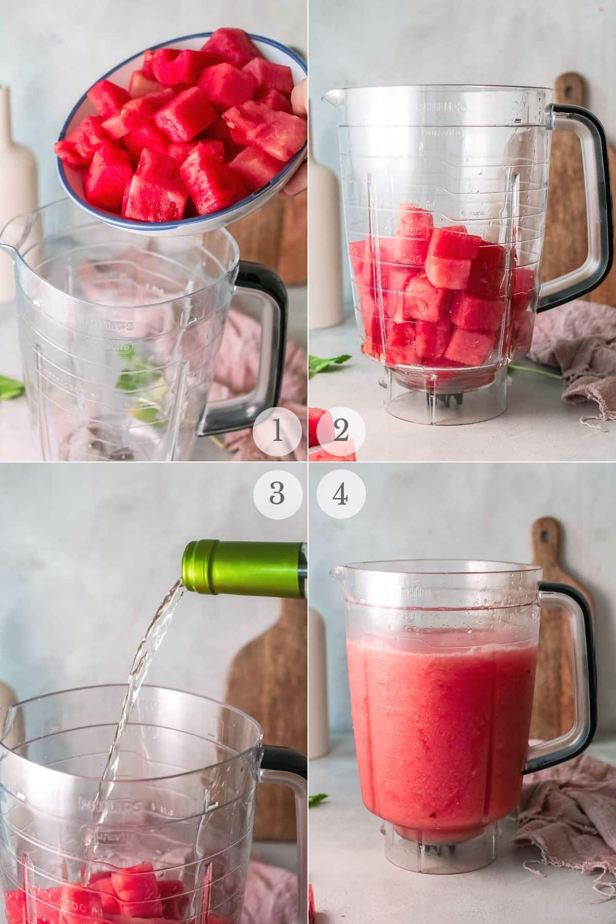 wine slushies recipe steps 1-4