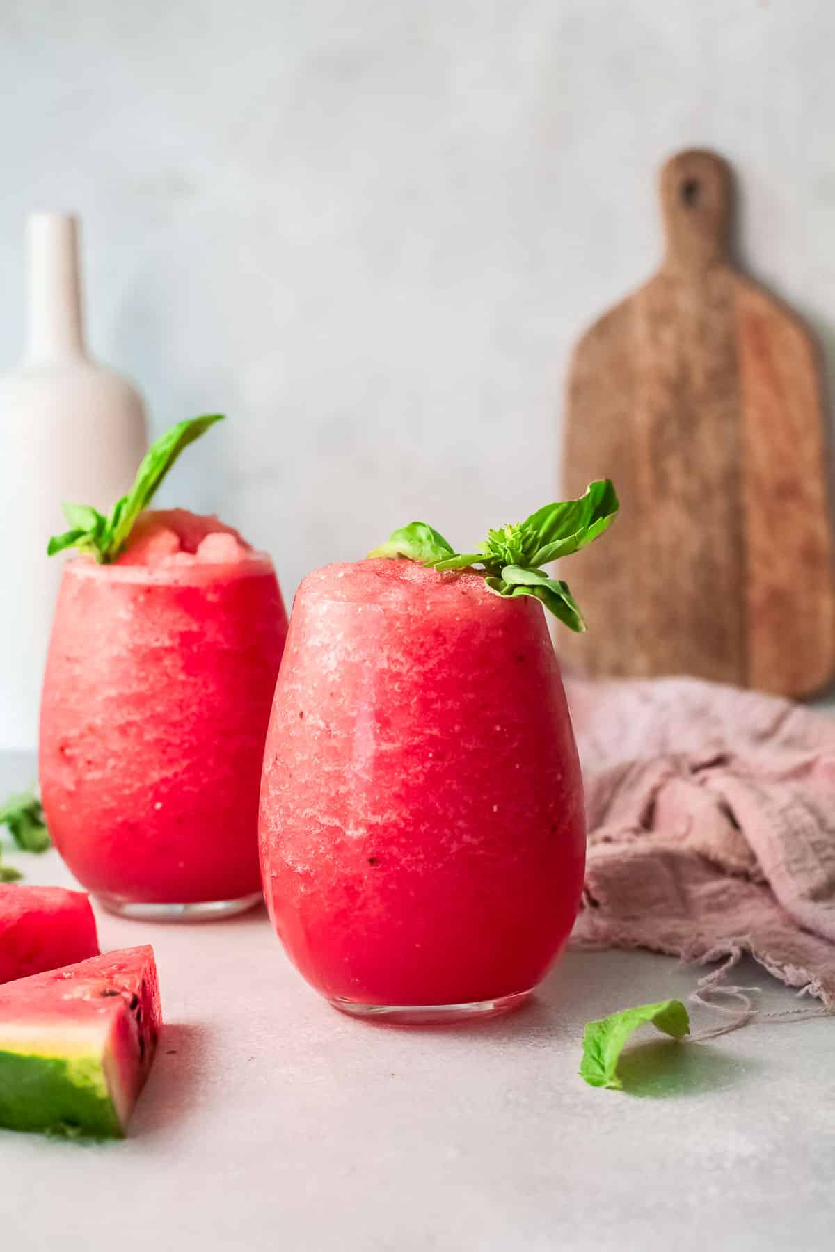 wine slushies in glasses