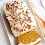 best pumpkin bread with cream cheese frosting.