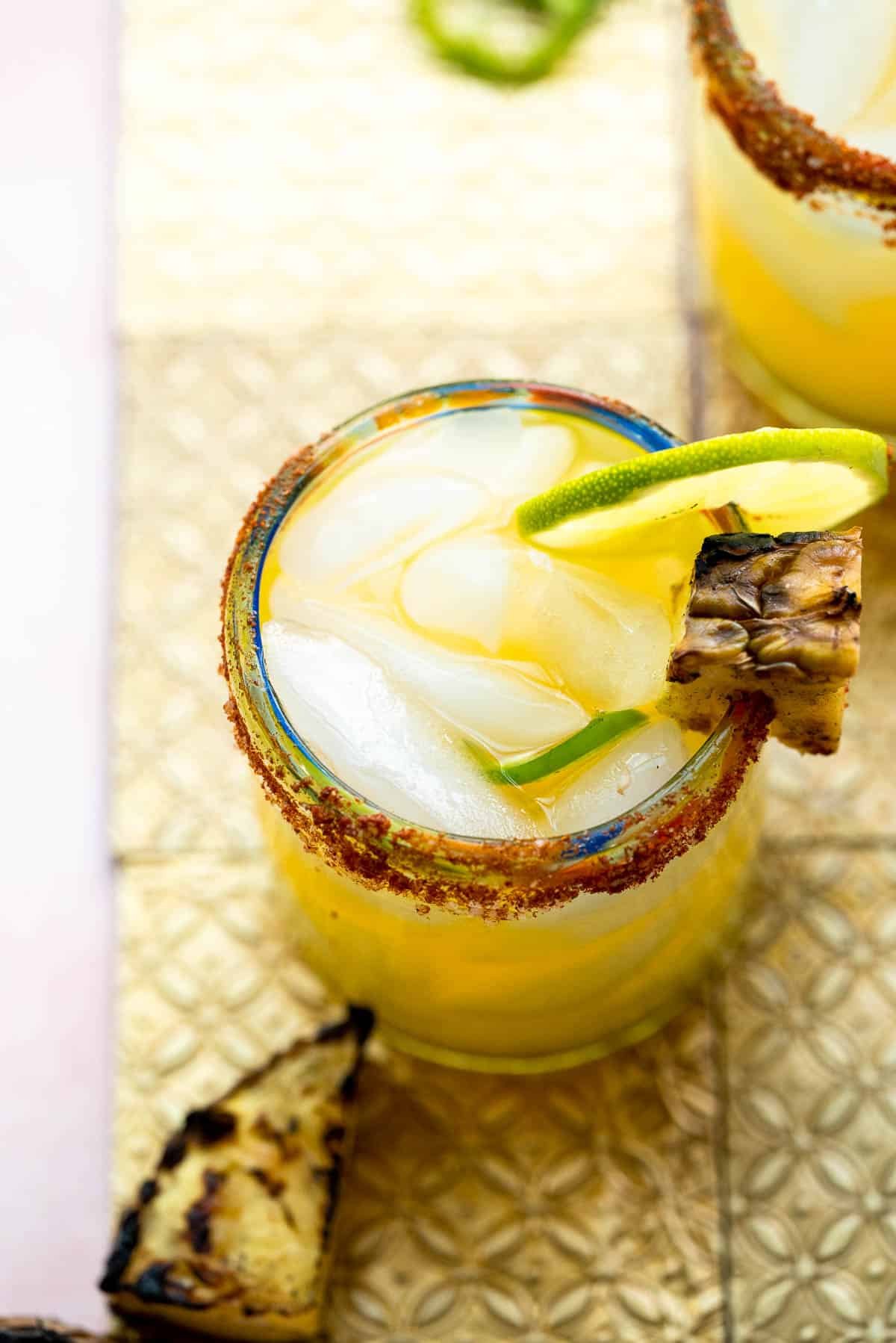 grilled pineapple margarita from above.