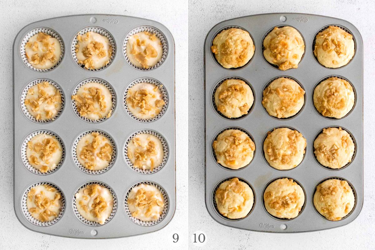 peach muffins recipe steps 9-10.