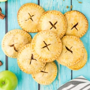 apple hand pies in a pile.