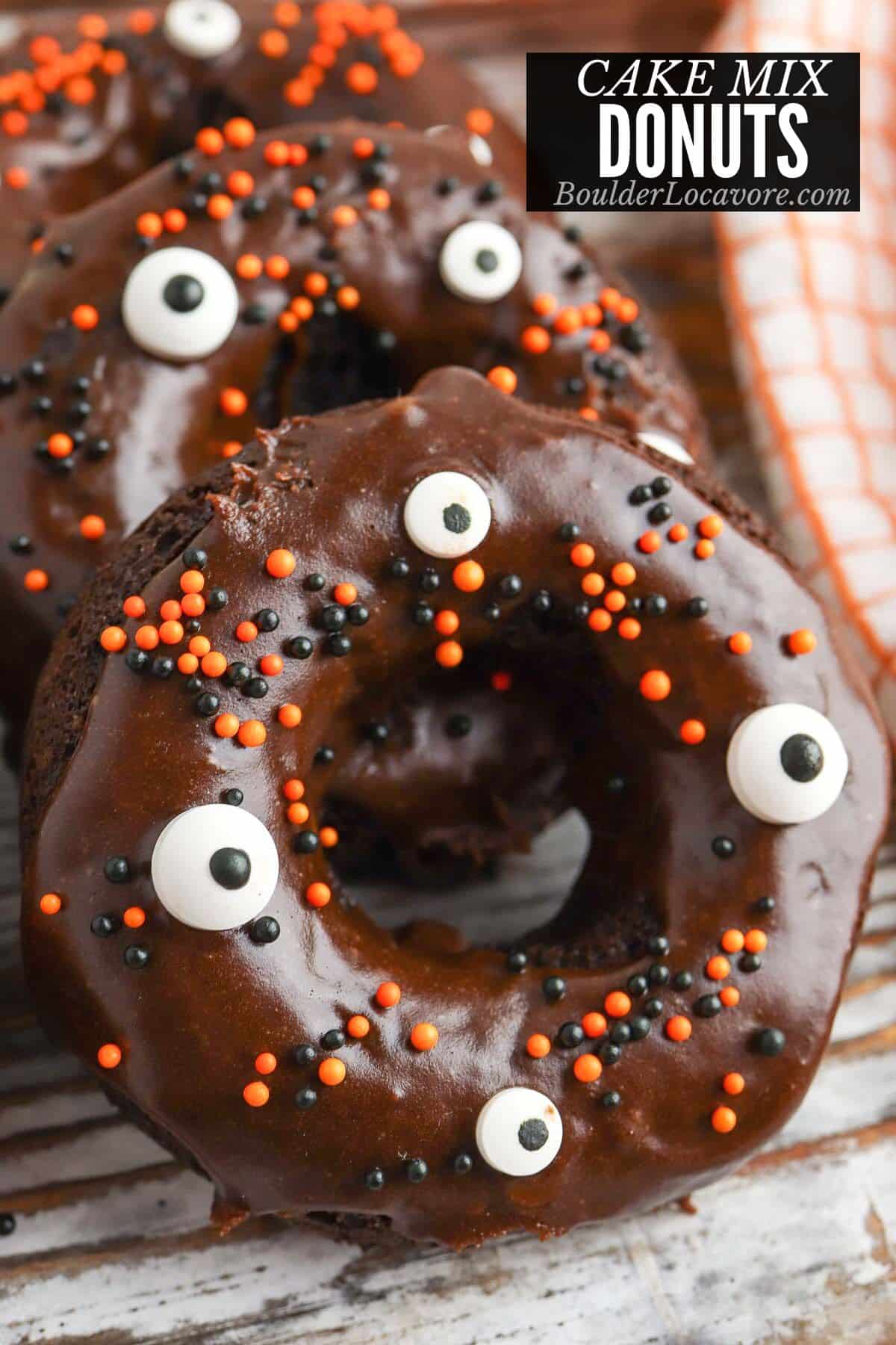 cake mix donuts for halloween.