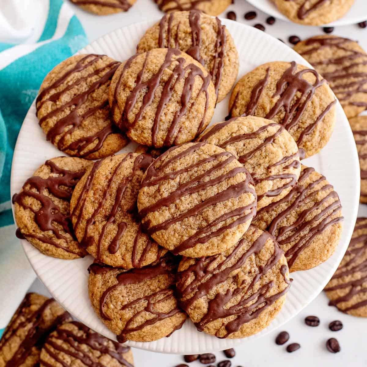 Coffee Cookies with Chocolate Drizzle - Boulder Locavore