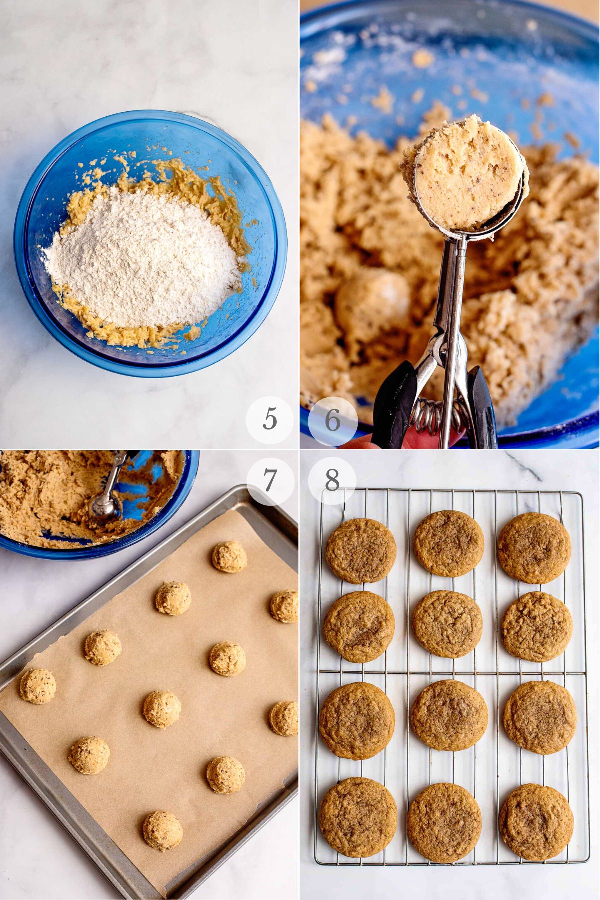 coffee cookies recipe steps 5-8.