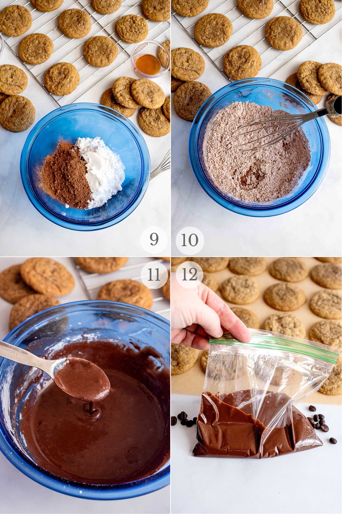 coffee cookies recipe steps 9-12.