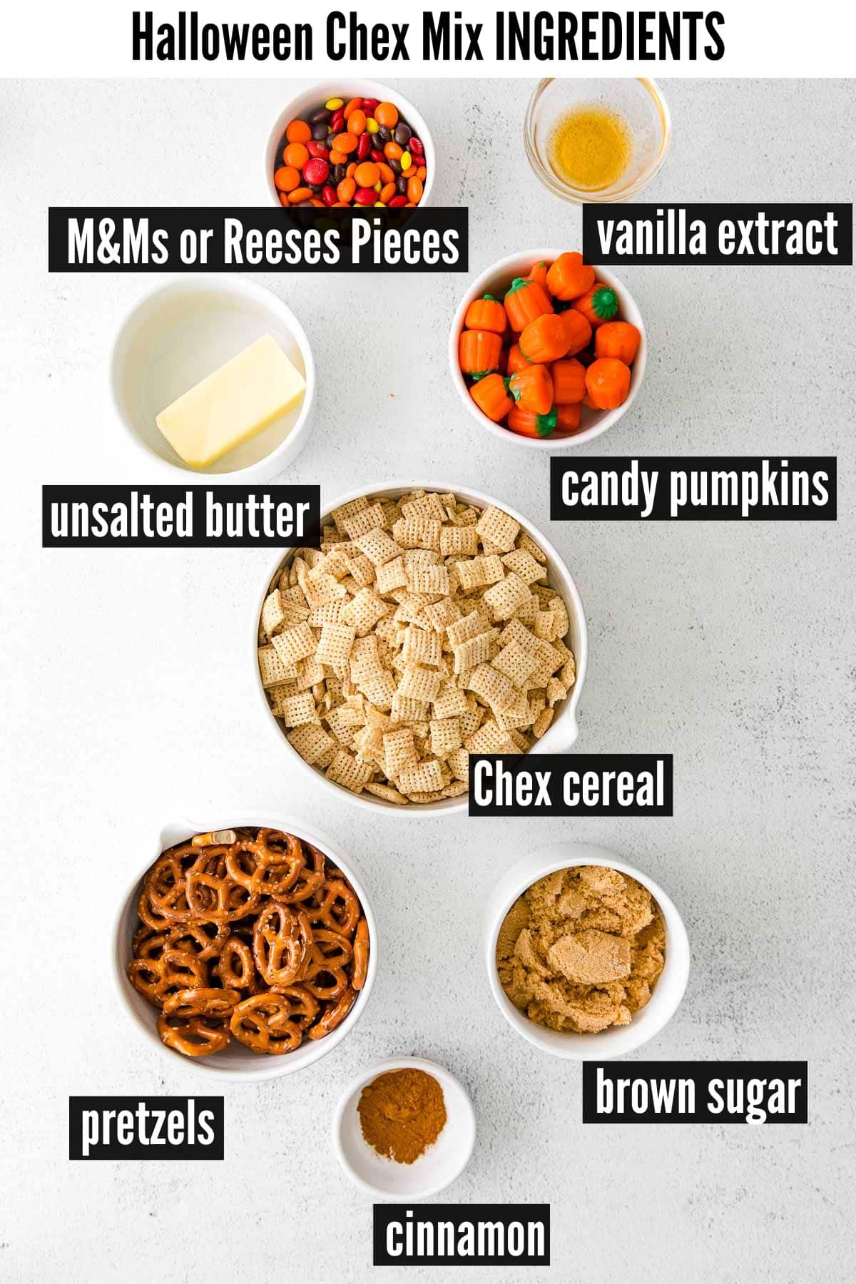halloween chex mix labelled ingredients.