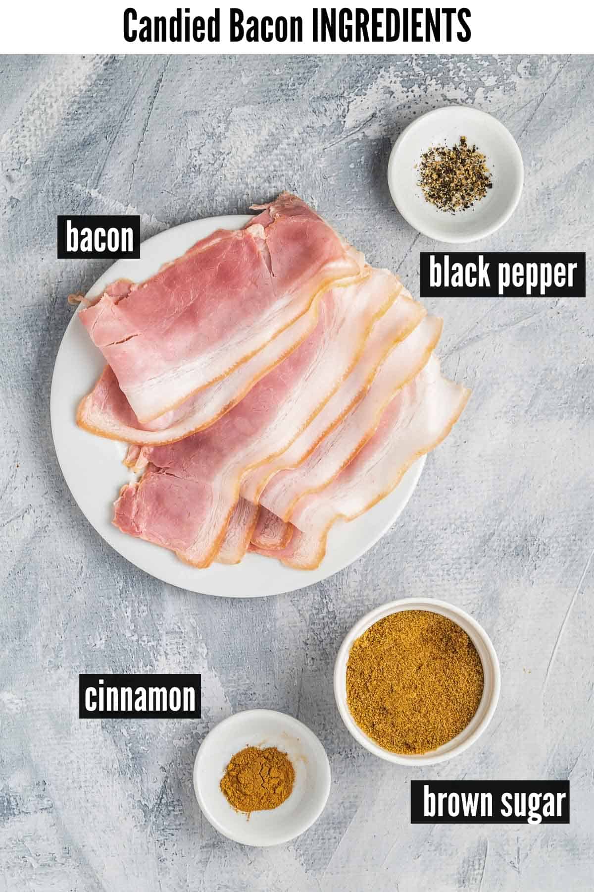 candied bacon labelled ingredients.