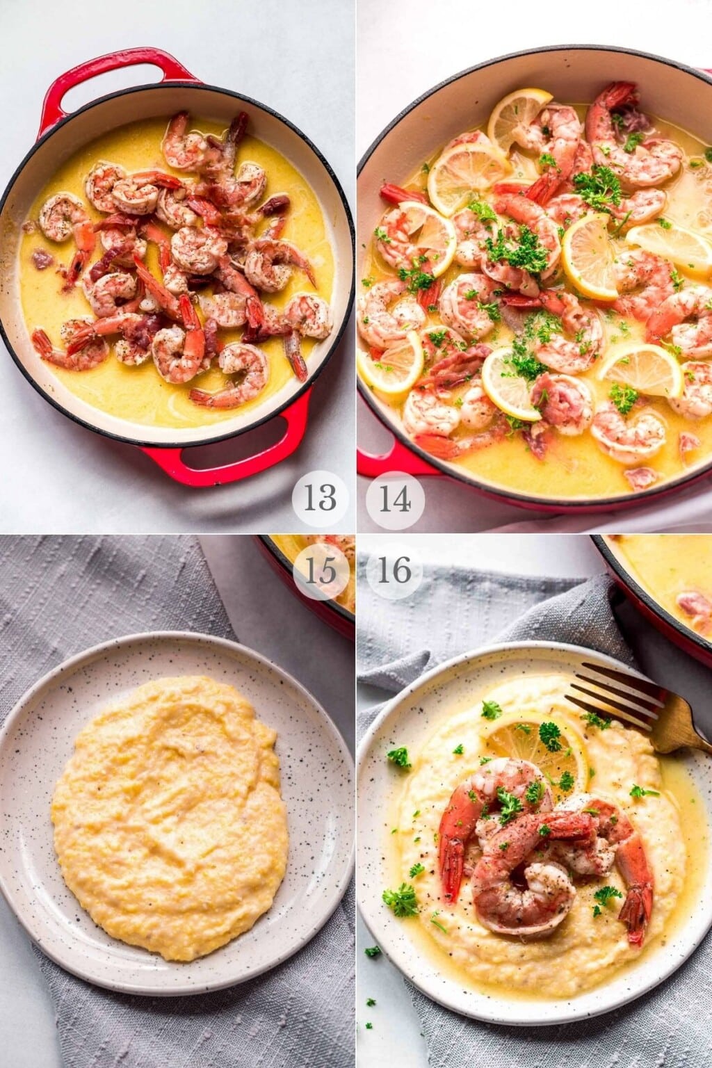 Lemon Garlic Shrimp with Creamy Polenta - Boulder Locavore