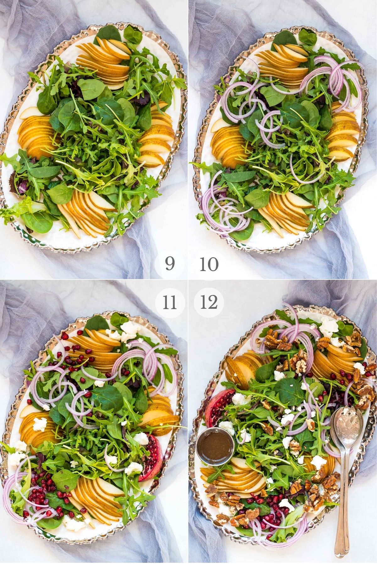 pear salad recipe steps 9-12.