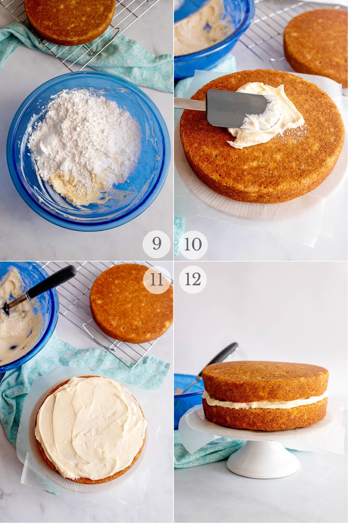 banana cake recipe steps 9-12.