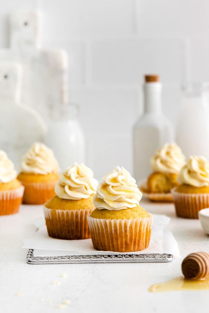 Honey Cupcakes with Honey Buttercream Frosting - Boulder Locavore