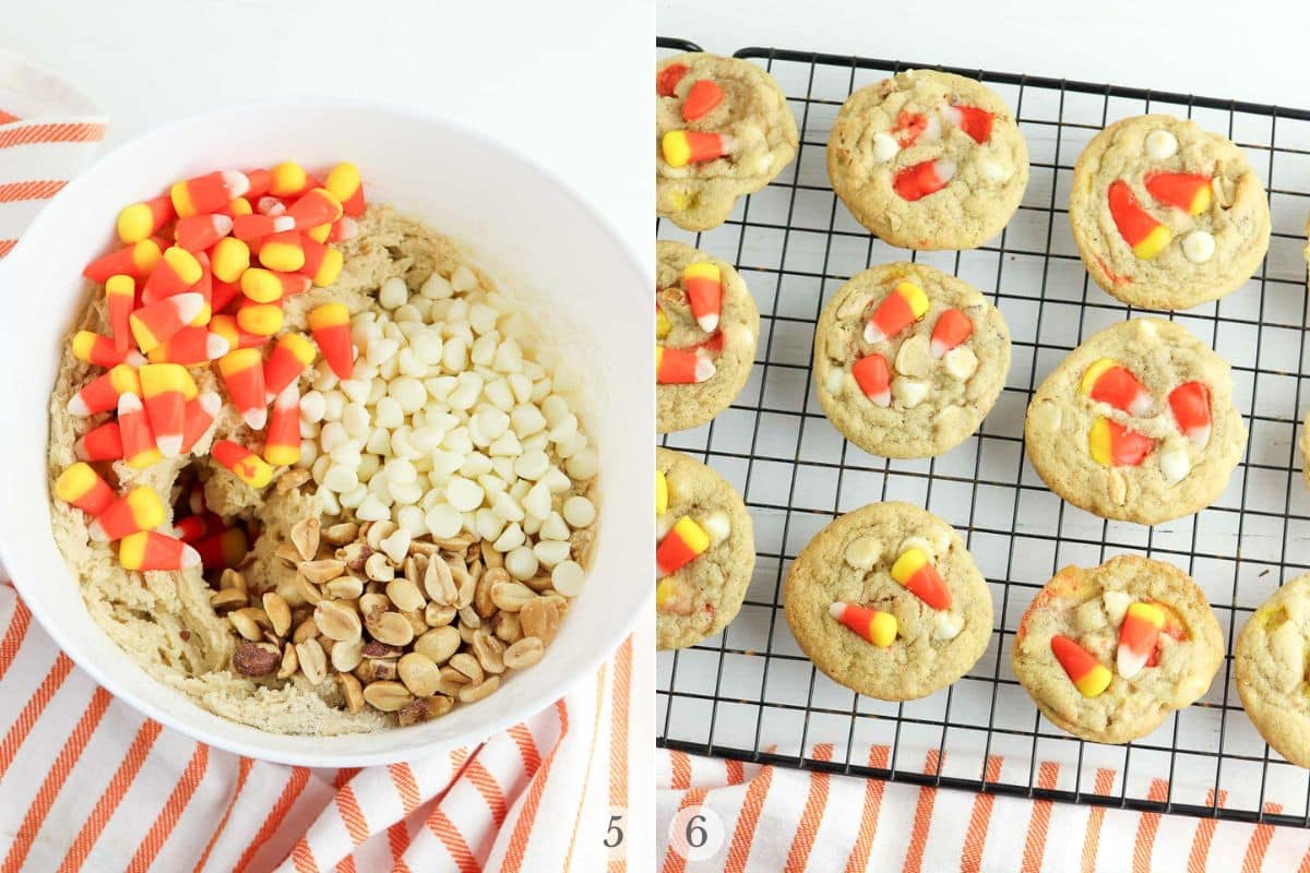 candy corn cookies recipe steps 5-6