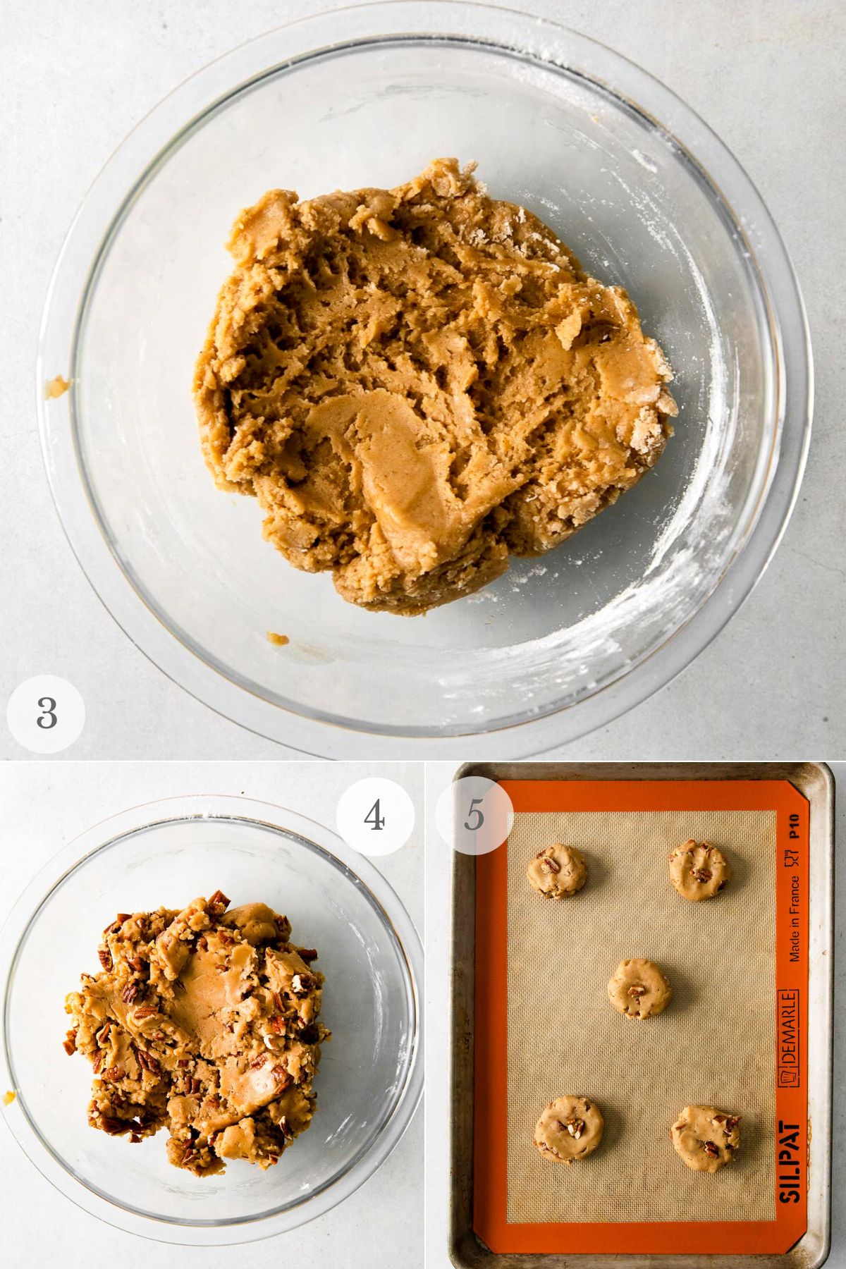 butter pecan cookies recipe steps 3-5.