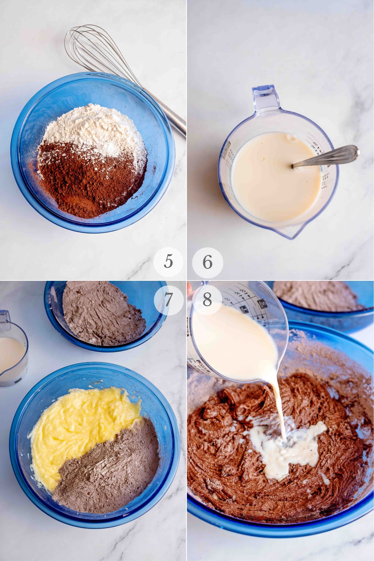chocolate pound cake recipe steps 5-8.