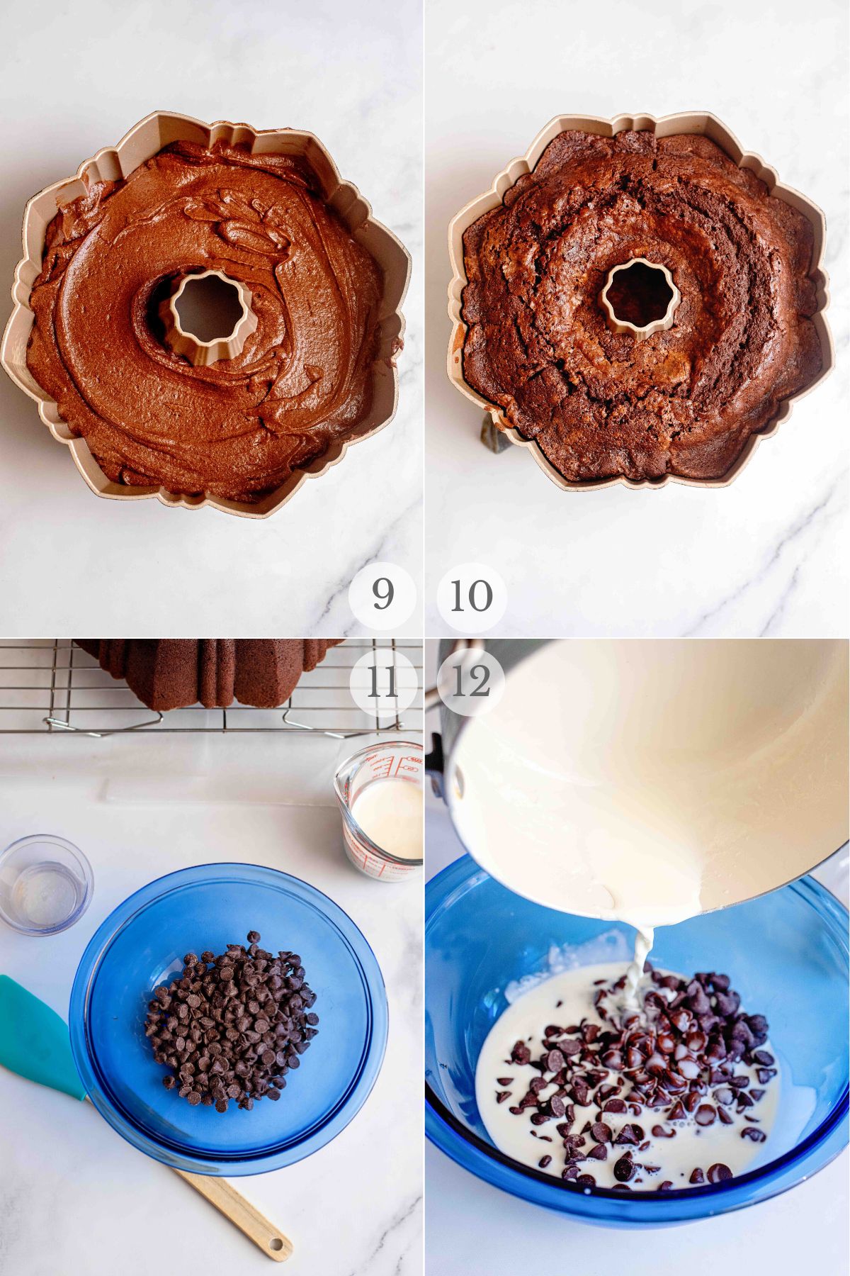 chocolate pound cake recipe steps 9-12.