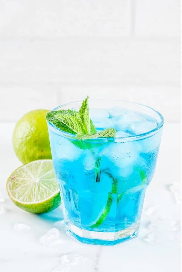 Blue Margarita in a short glass