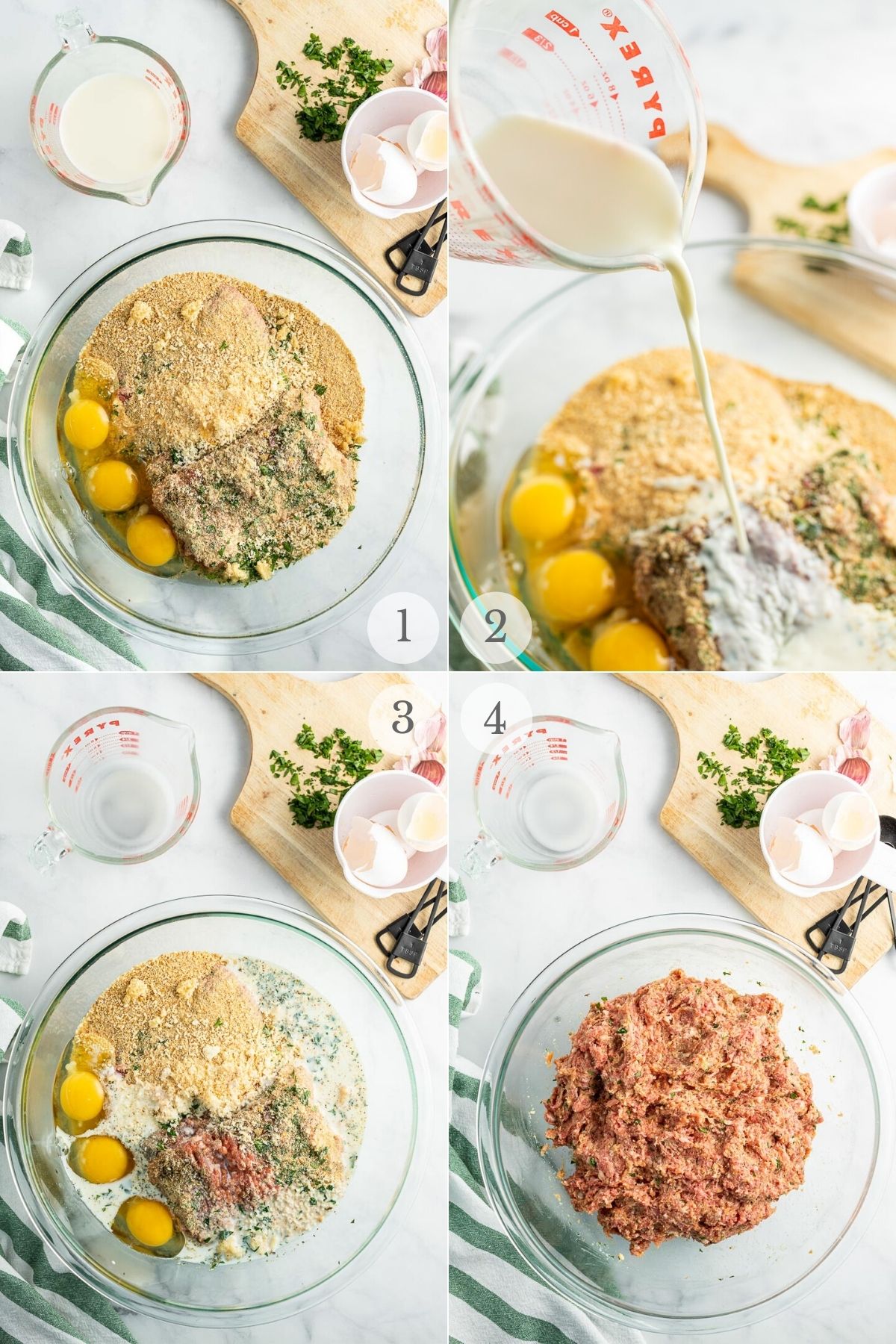 baked meatballs recipe steps 1-4