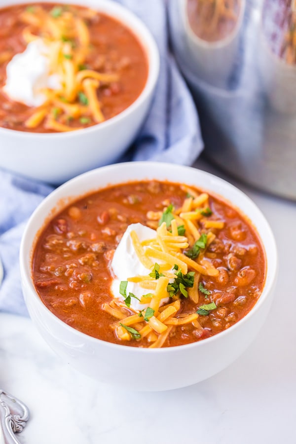 Red Chili in white bowls