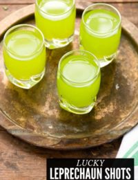 Green fruity shots for St. Patrick's day (Lucky Leprechaun Shots)