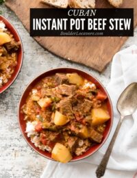 Cuban Instant Pot Beef Stew (Carne con Papas) title