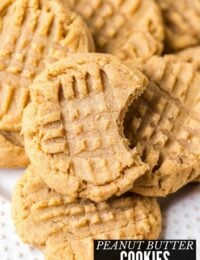 peanut butter cookies with title overlay